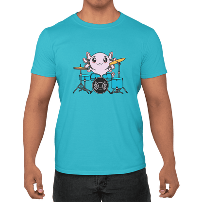 Playera Axolotzin Baterista Ajolote Adulto E Infantil
