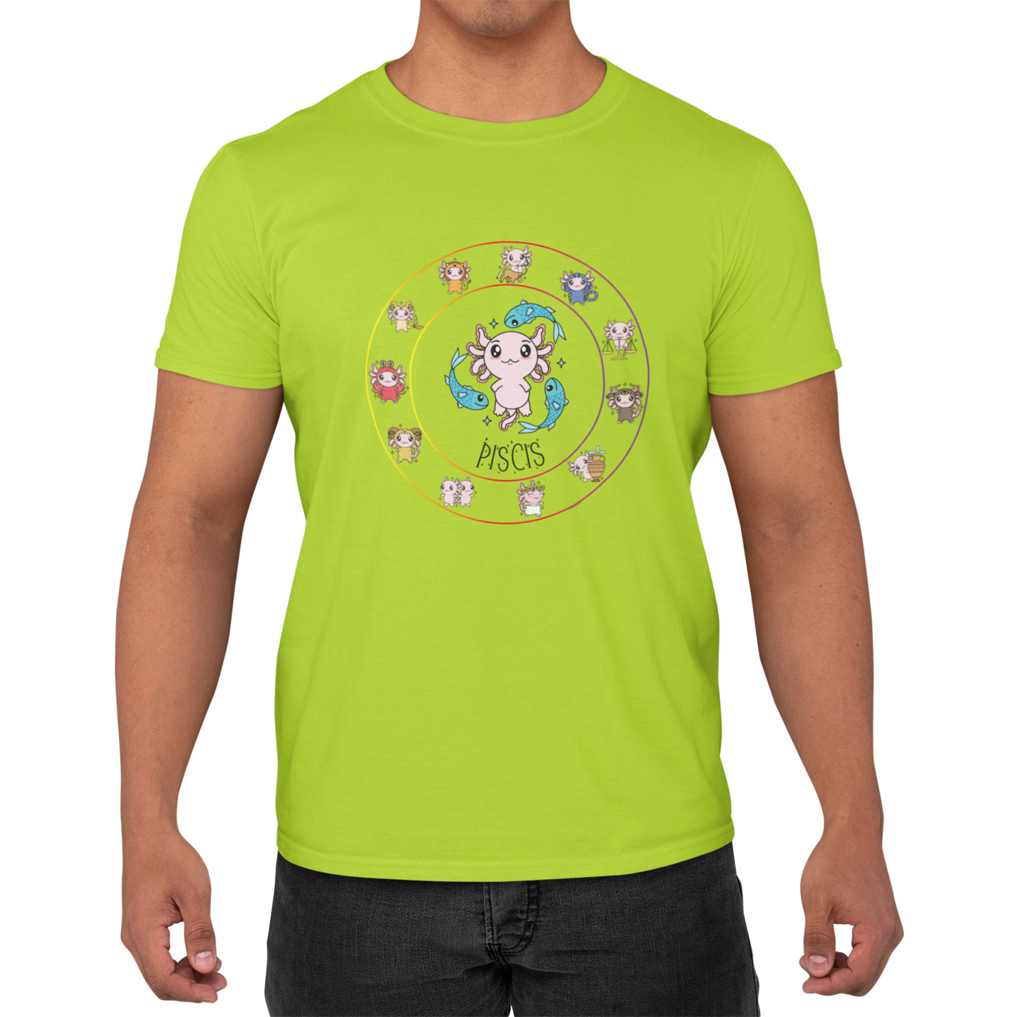 Playera Horoscopos Piscis Axolotzin Ajolote Adulto E Infantil