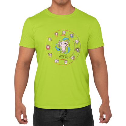Playera Horoscopos Piscis Axolotzin Ajolote Adulto E Infantil