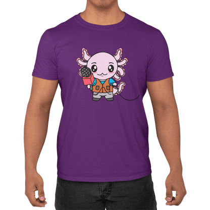 Playera Axolotzin Reportero Ajolote Adulto E Infantil