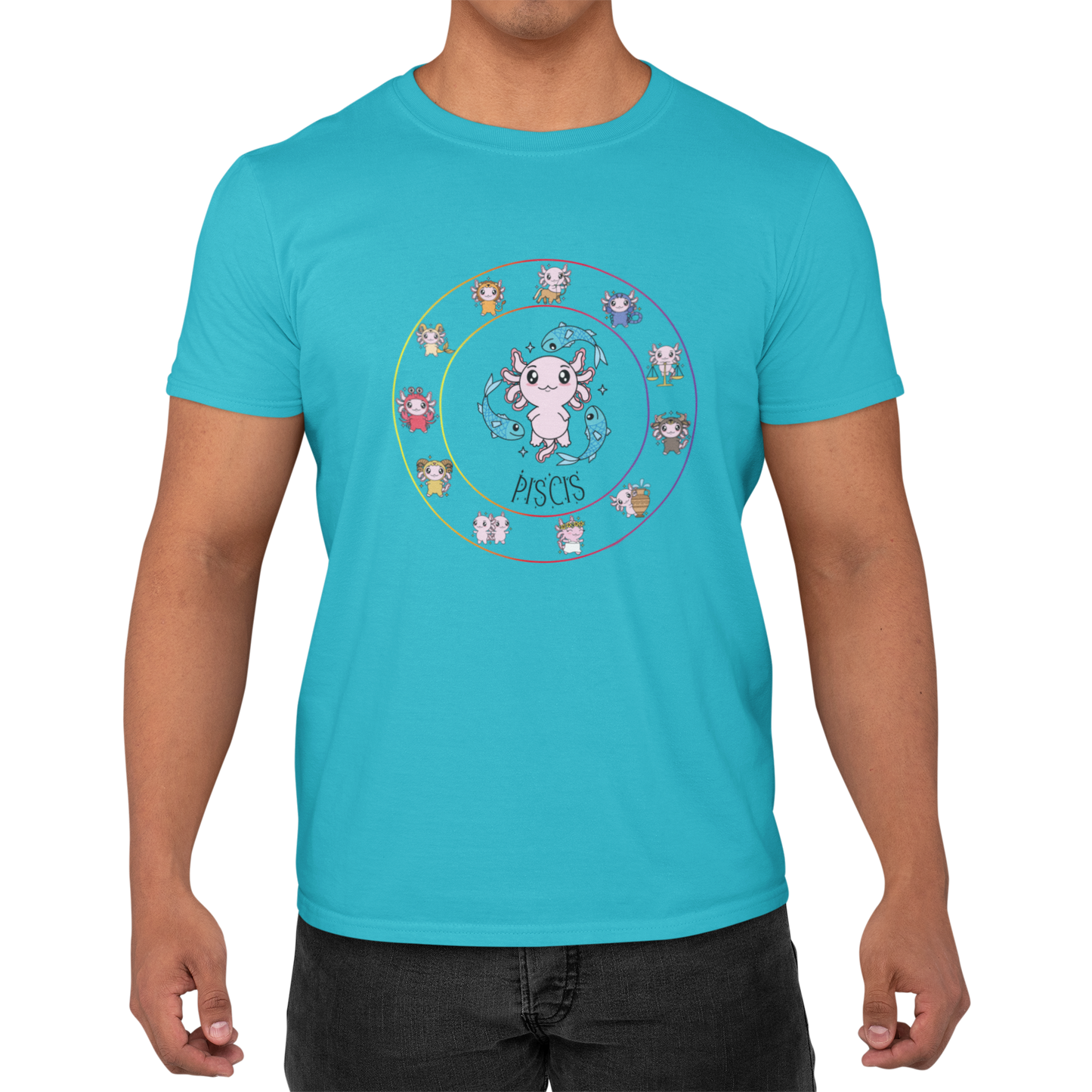 Playera Horoscopos Piscis Axolotzin Ajolote Adulto E Infantil
