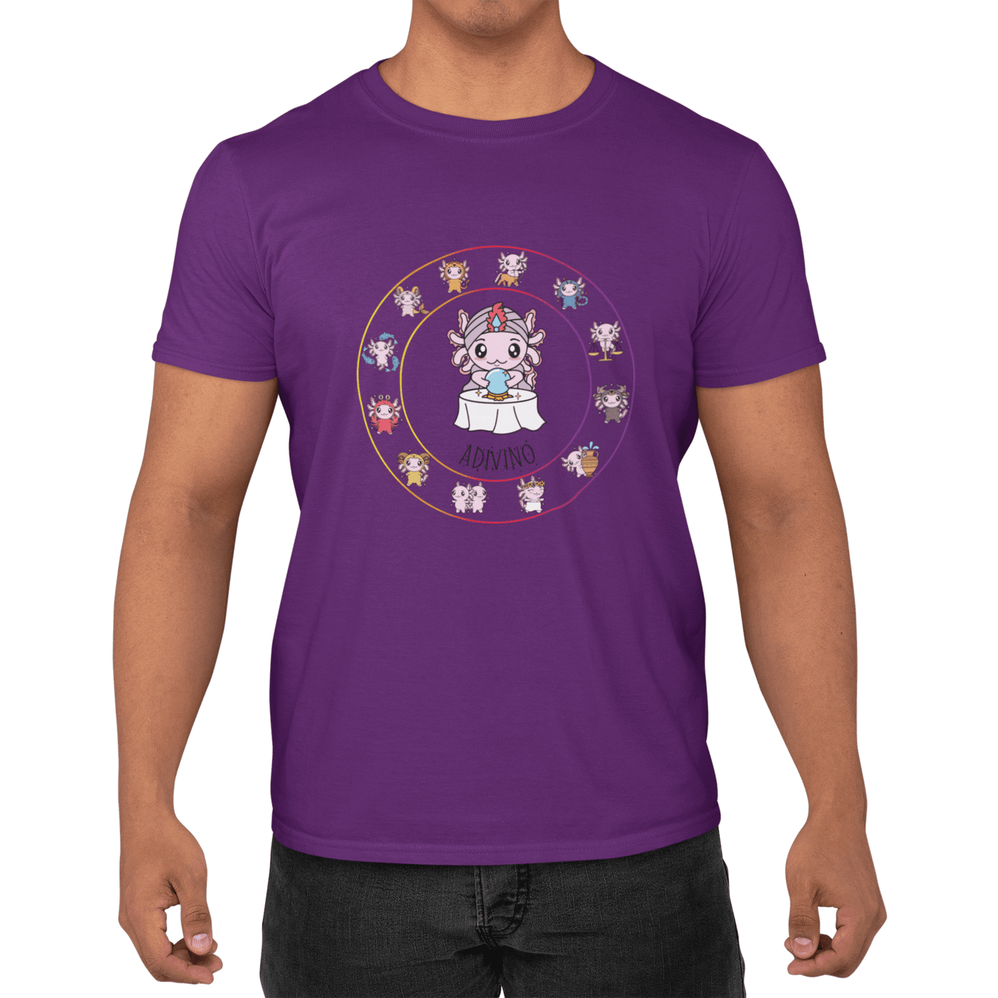 Playera Horoscopos Adivino Axolotzin Ajolote Adulto E Infantil