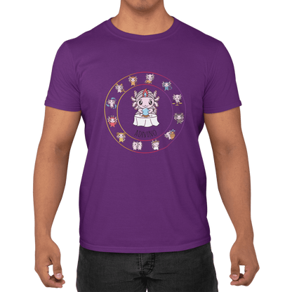 Playera Horoscopos Adivino Axolotzin Ajolote Adulto E Infantil