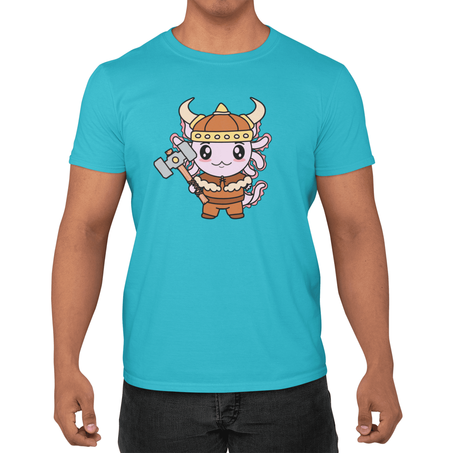 Playera Axolotzin Vikingo Ajolote Adulto E Infantil