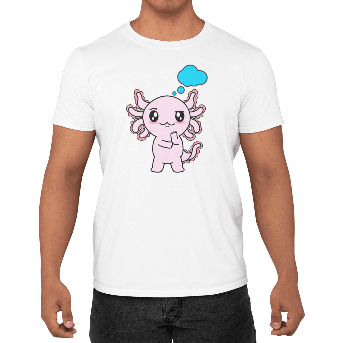 Playera Axolotzin Pensando Ajolote Adulto E Infantil