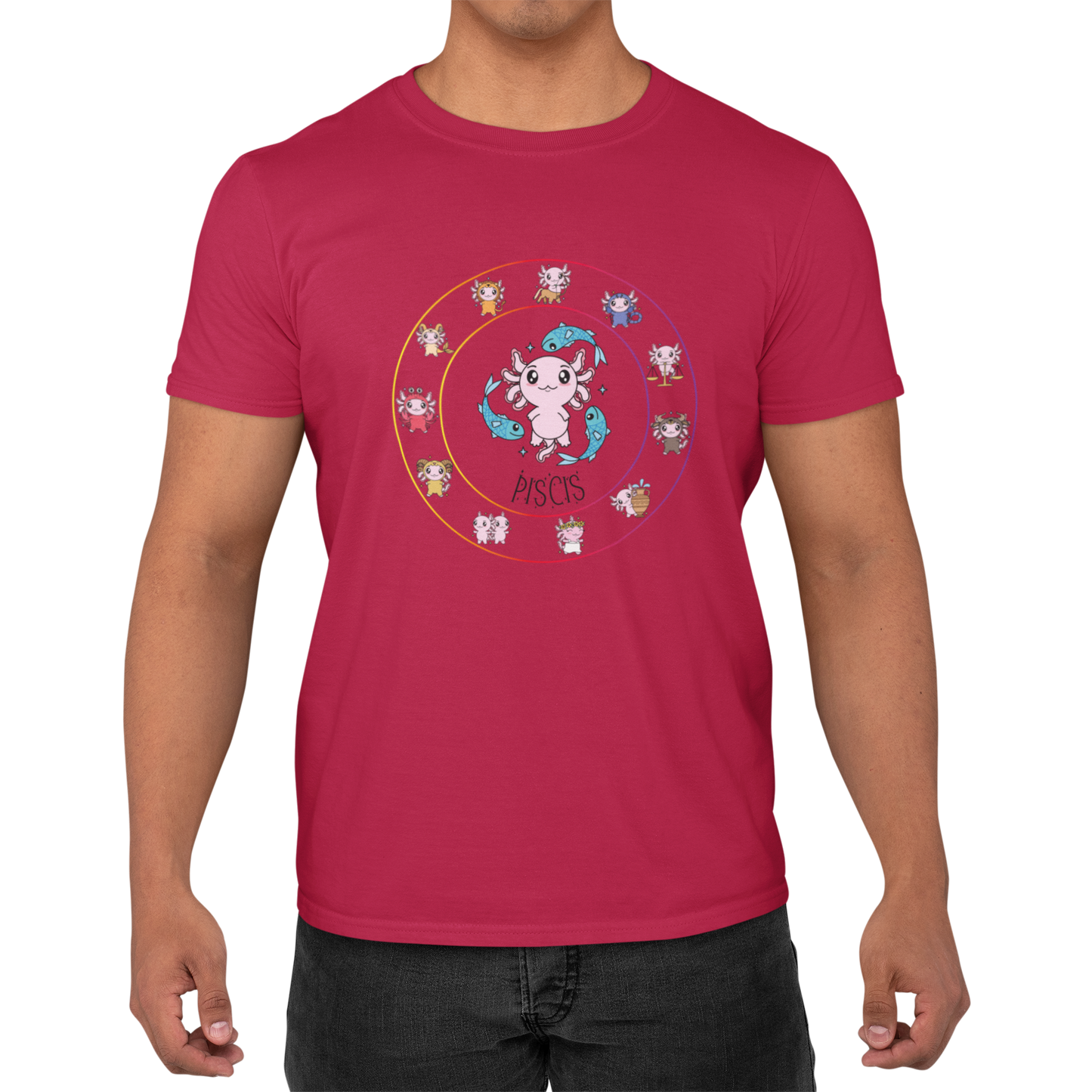 Playera Horoscopos Piscis Axolotzin Ajolote Adulto E Infantil