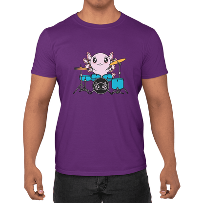 Playera Axolotzin Baterista Ajolote Adulto E Infantil