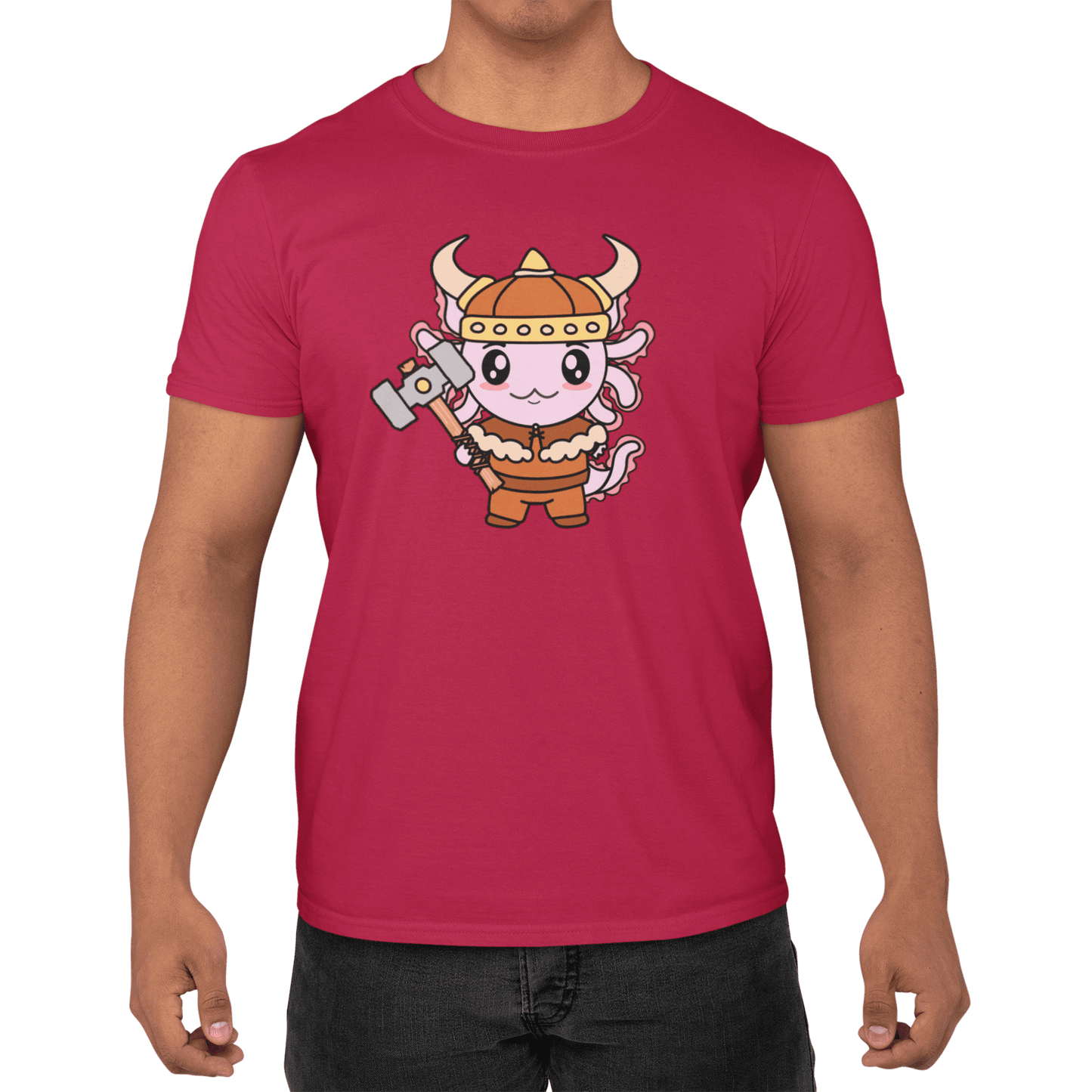 Playera Axolotzin Vikingo Ajolote Adulto E Infantil