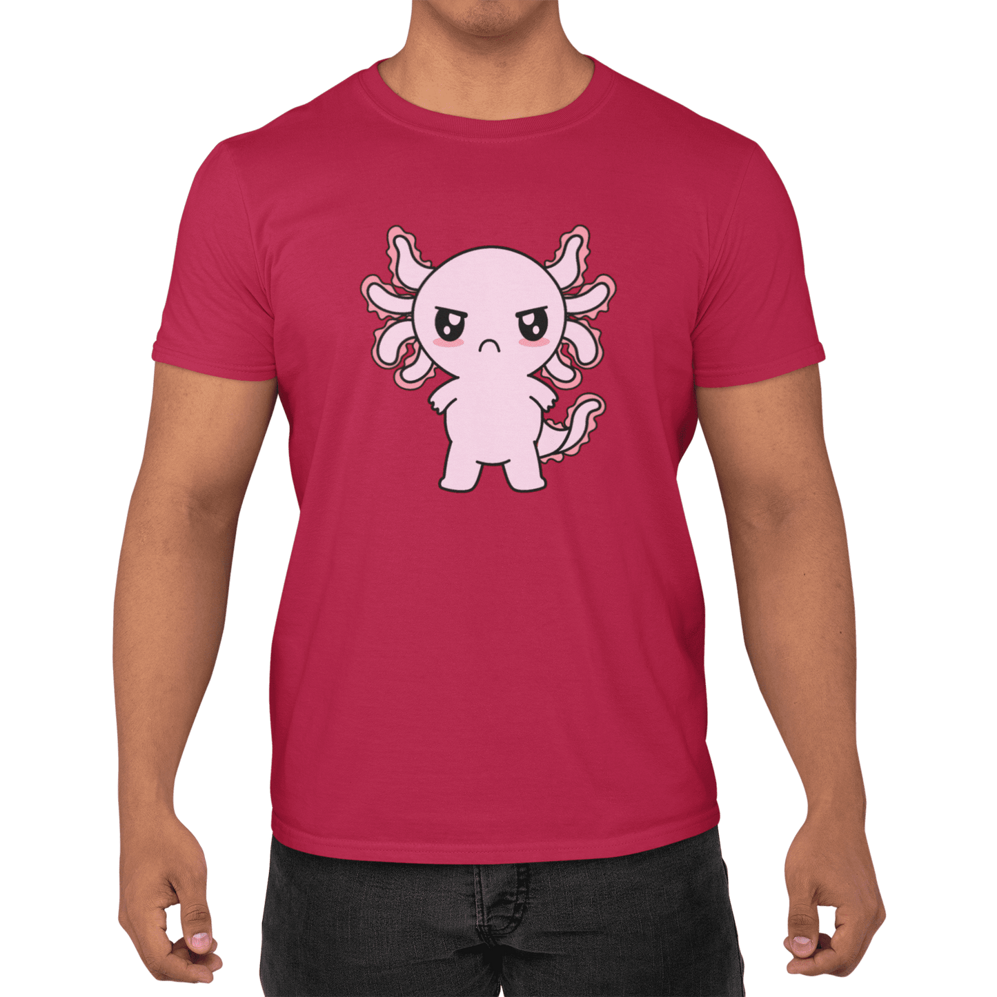 Playera Axolotzin Enojado Ajolote Adulto E Infantil