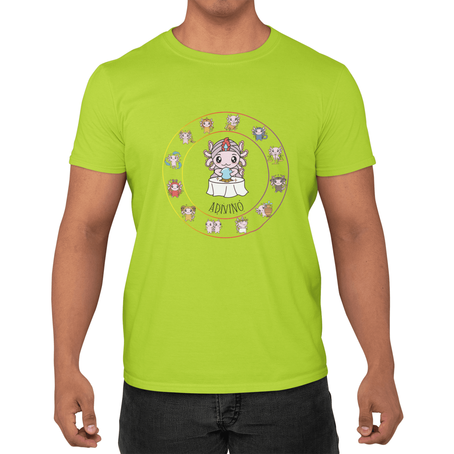 Playera Horoscopos Adivino Axolotzin Ajolote Adulto E Infantil