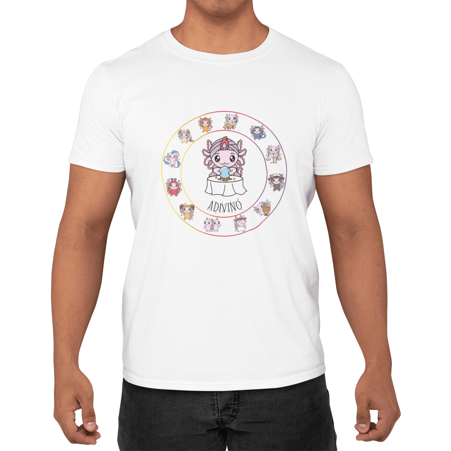 Playera Horoscopos Adivino Axolotzin Ajolote Adulto E Infantil