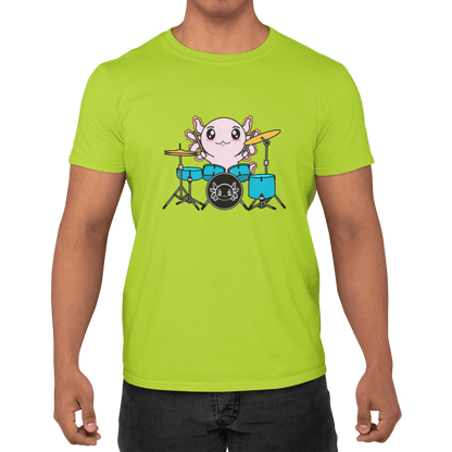 Playera Axolotzin Baterista Ajolote Adulto E Infantil