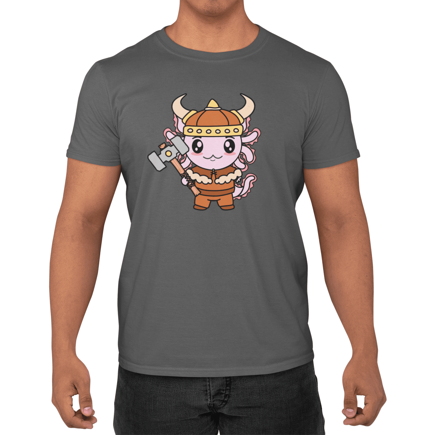Playera Axolotzin Vikingo Ajolote Adulto E Infantil