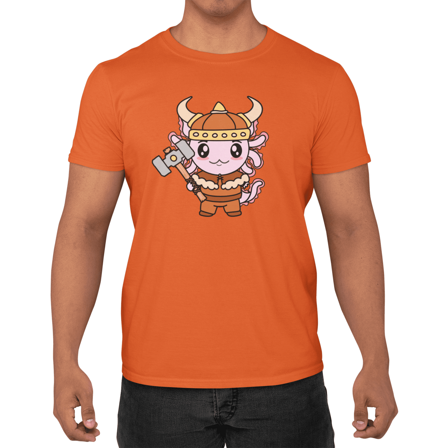 Playera Axolotzin Vikingo Ajolote Adulto E Infantil