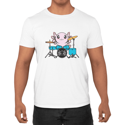 Playera Axolotzin Baterista Ajolote Adulto E Infantil