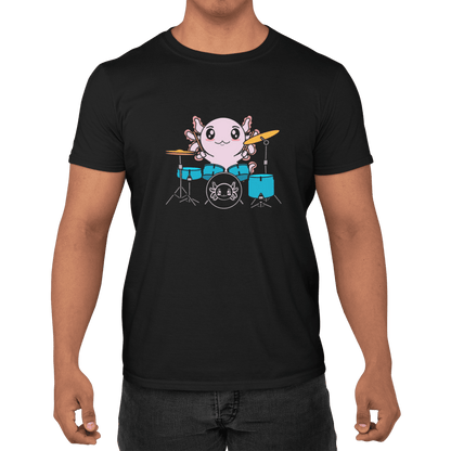 Playera Axolotzin Baterista Ajolote Adulto E Infantil