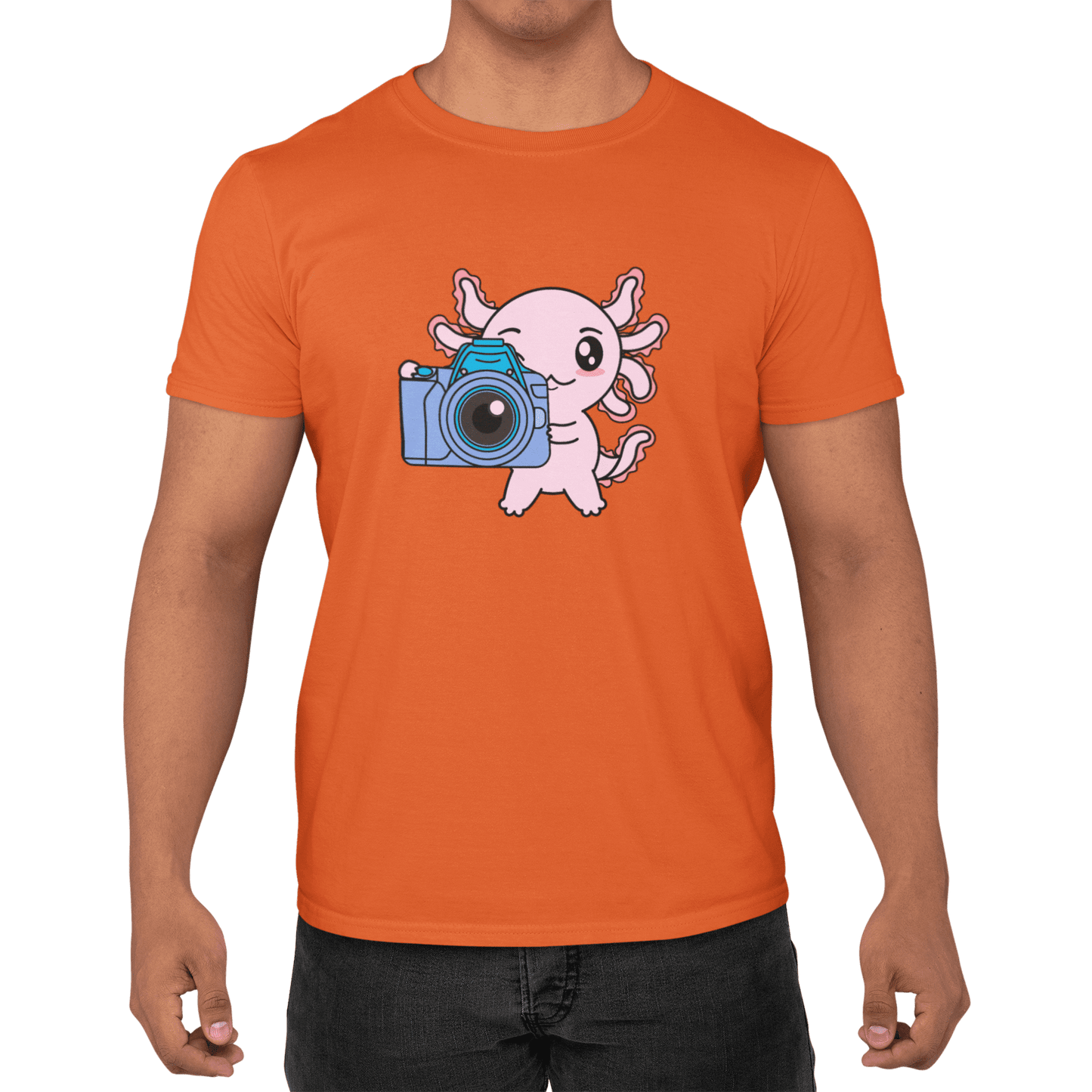 Playera Axolotzin Fotografo Ajolote Adulto E Infantil