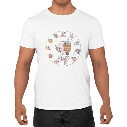 Playera Horoscopos Acuario Axolotzin Ajolote Adulto E Infantil