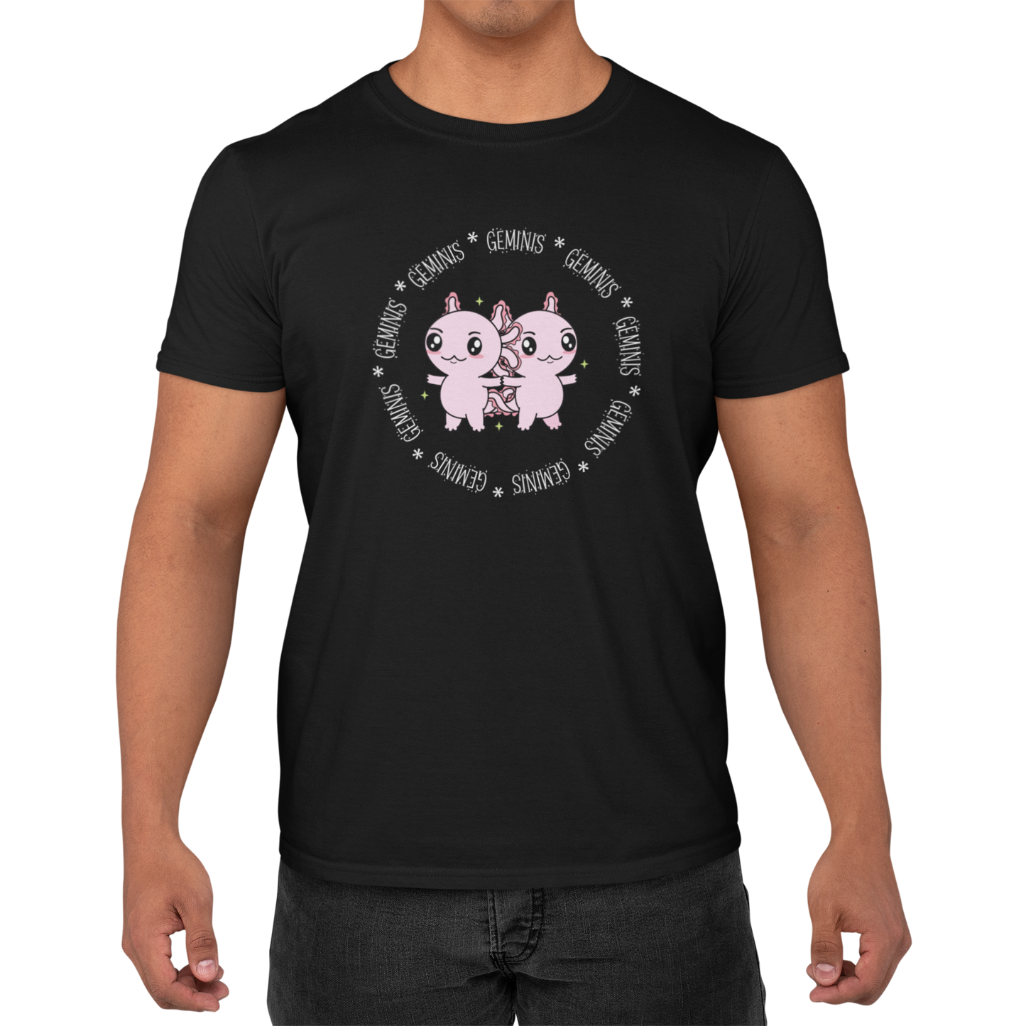 Playera Axolotzin Horoscopos Aro Geminis Ajolote Adulto E Infantil