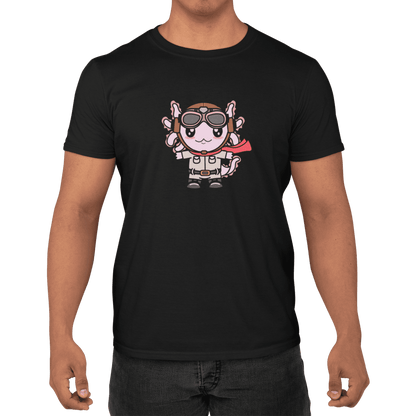 Playera Axolotzin Aviador Ajolote Adulto E Infantil