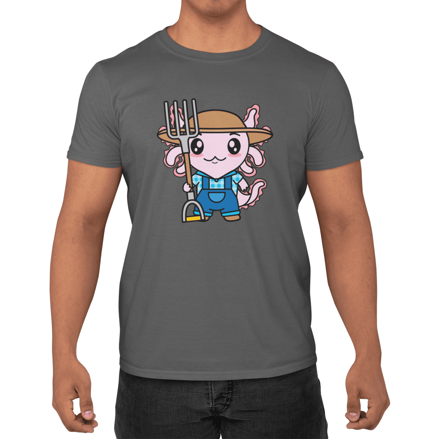 Playera Axolotzin Granjero Ajolote Adulto E Infantil