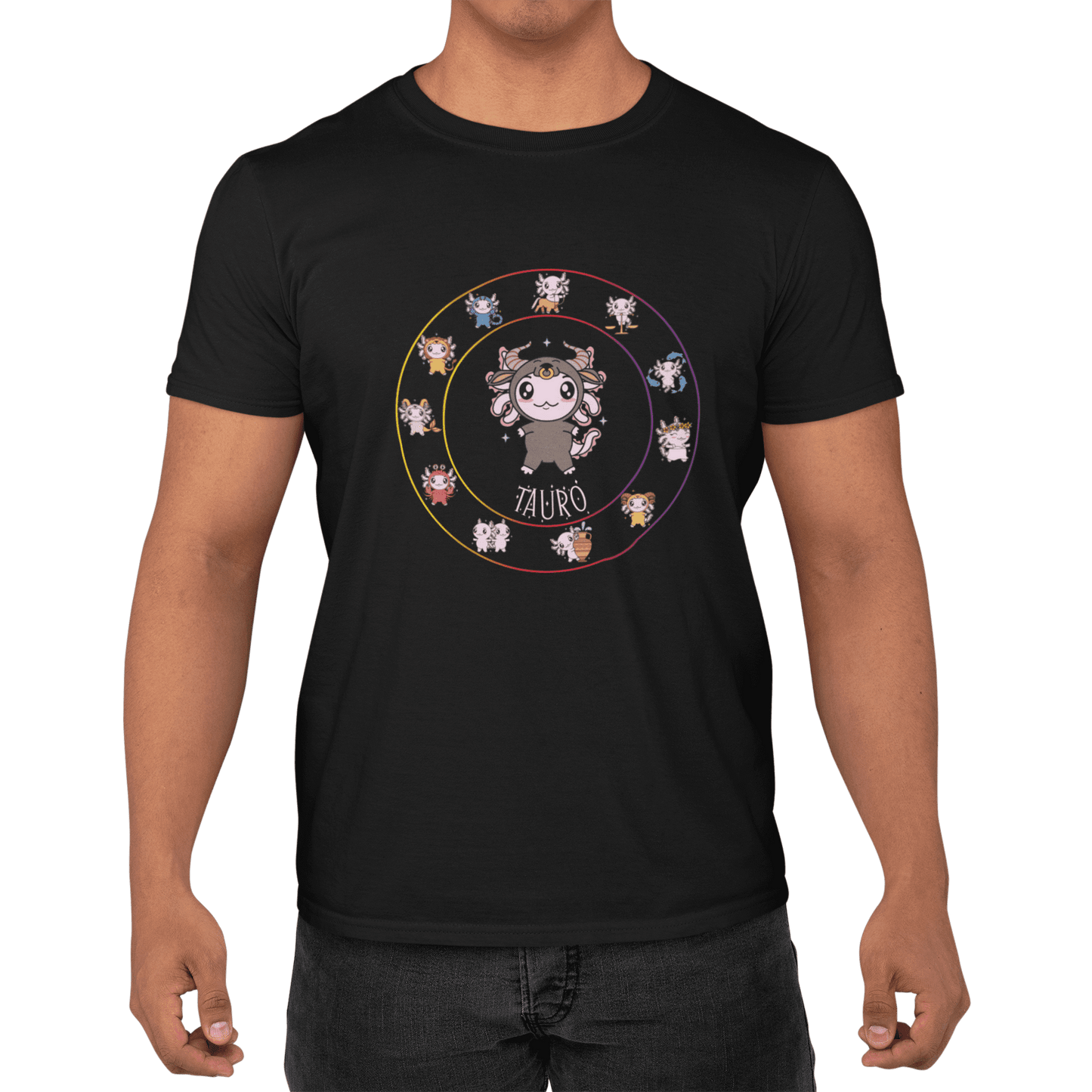 Playera Horoscopos Tauro Axolotzin Ajolote Adulto E Infantil