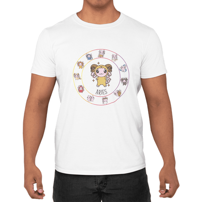 Playera Horoscopos Aries Axolotzin Ajolote Adulto E Infantil