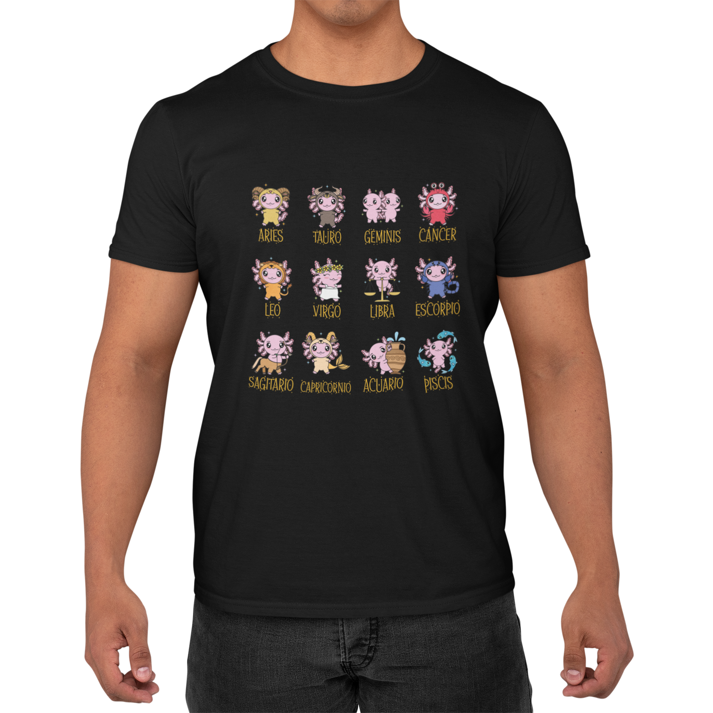 Playera Axolotzin Horoscopos Ajolote Adulto E Infantil