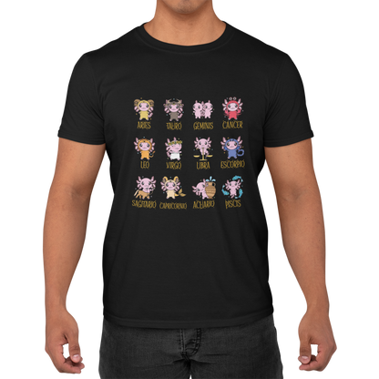 Playera Axolotzin Horoscopos Ajolote Adulto E Infantil