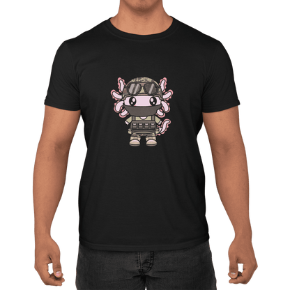 Playera Axolotzin Militar Ajolote Adulto E Infantil
