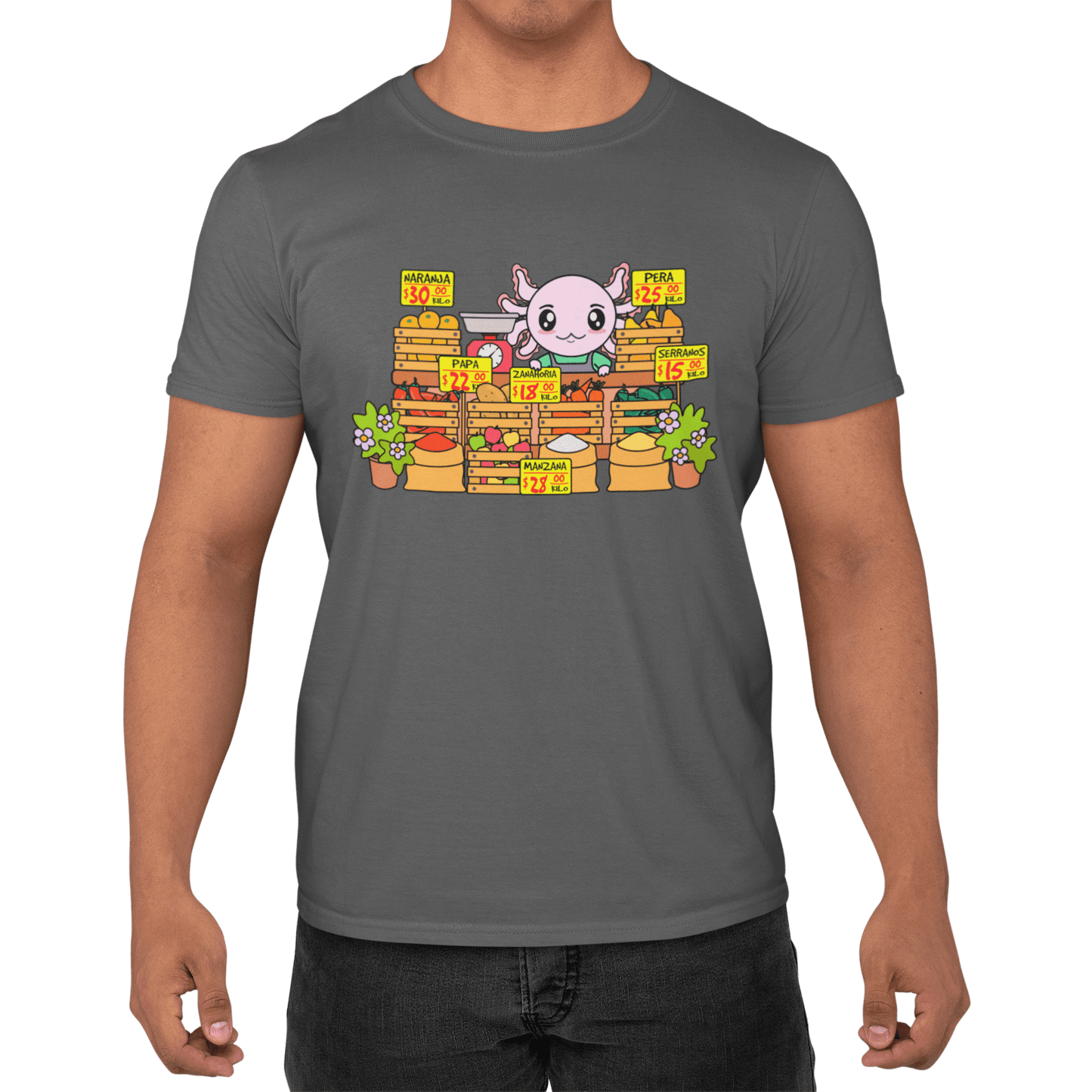 Playera Axolotzin Marchante Ajolote Adulto E Infantil