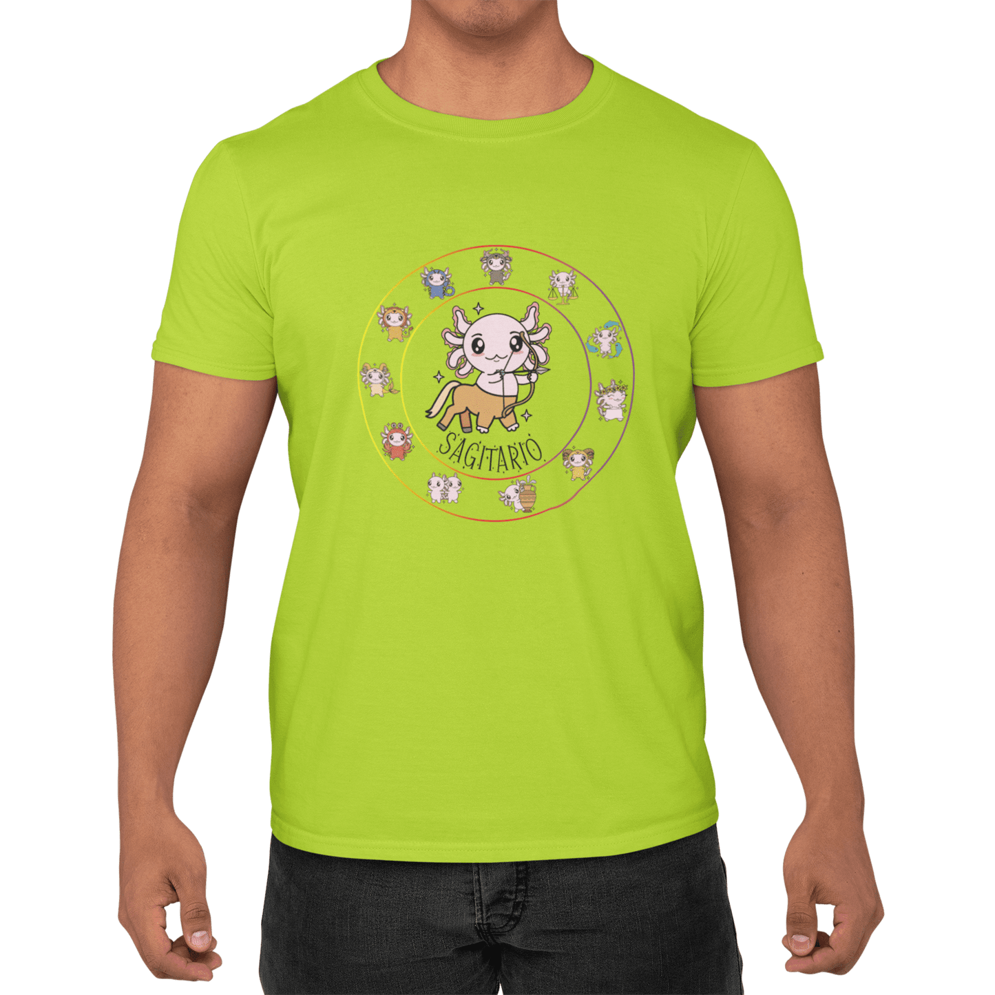 Playera Horoscopos Sagitario Axolotzin Ajolote Adulto E Infantil