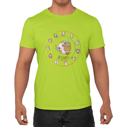 Playera Horoscopos Acuario Axolotzin Ajolote Adulto E Infantil