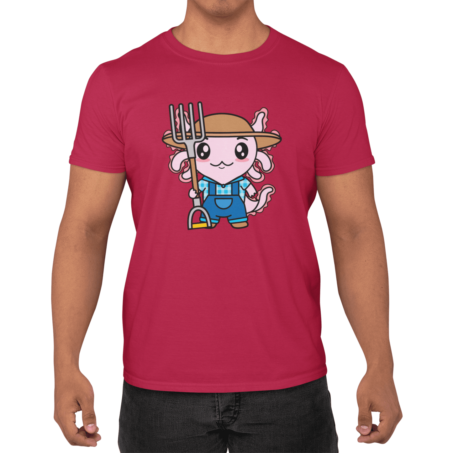 Playera Axolotzin Granjero Ajolote Adulto E Infantil