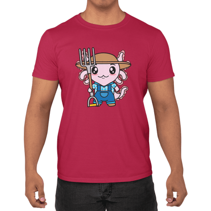 Playera Axolotzin Granjero Ajolote Adulto E Infantil