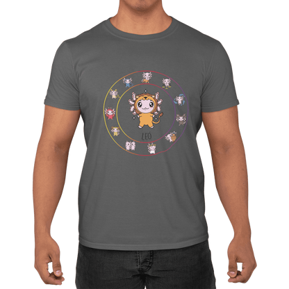 Playera Horoscopos Leo Axolotzin Ajolote Adulto E Infantil