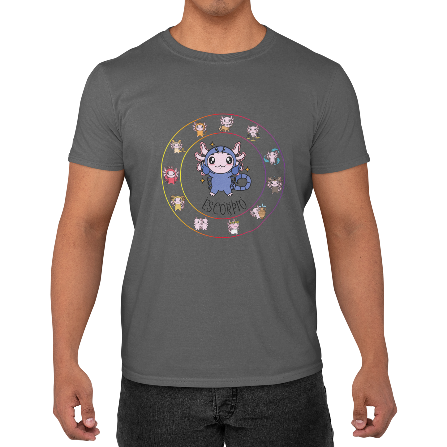 Playera Horoscopos Escorpio Axolotzin Ajolote Adulto E Infantil