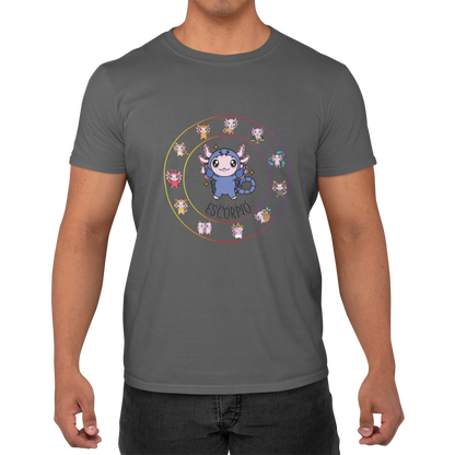 Playera Horoscopos Escorpio Axolotzin Ajolote Adulto E Infantil
