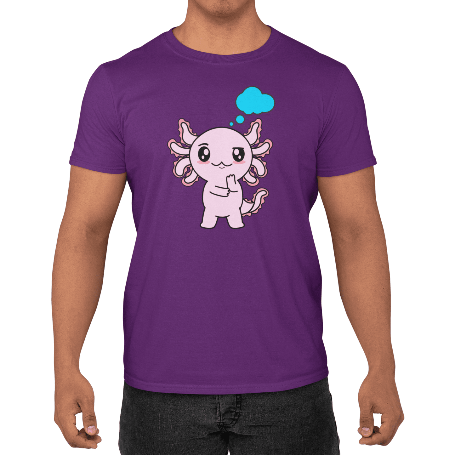 Playera Axolotzin Pensando Ajolote Adulto E Infantil