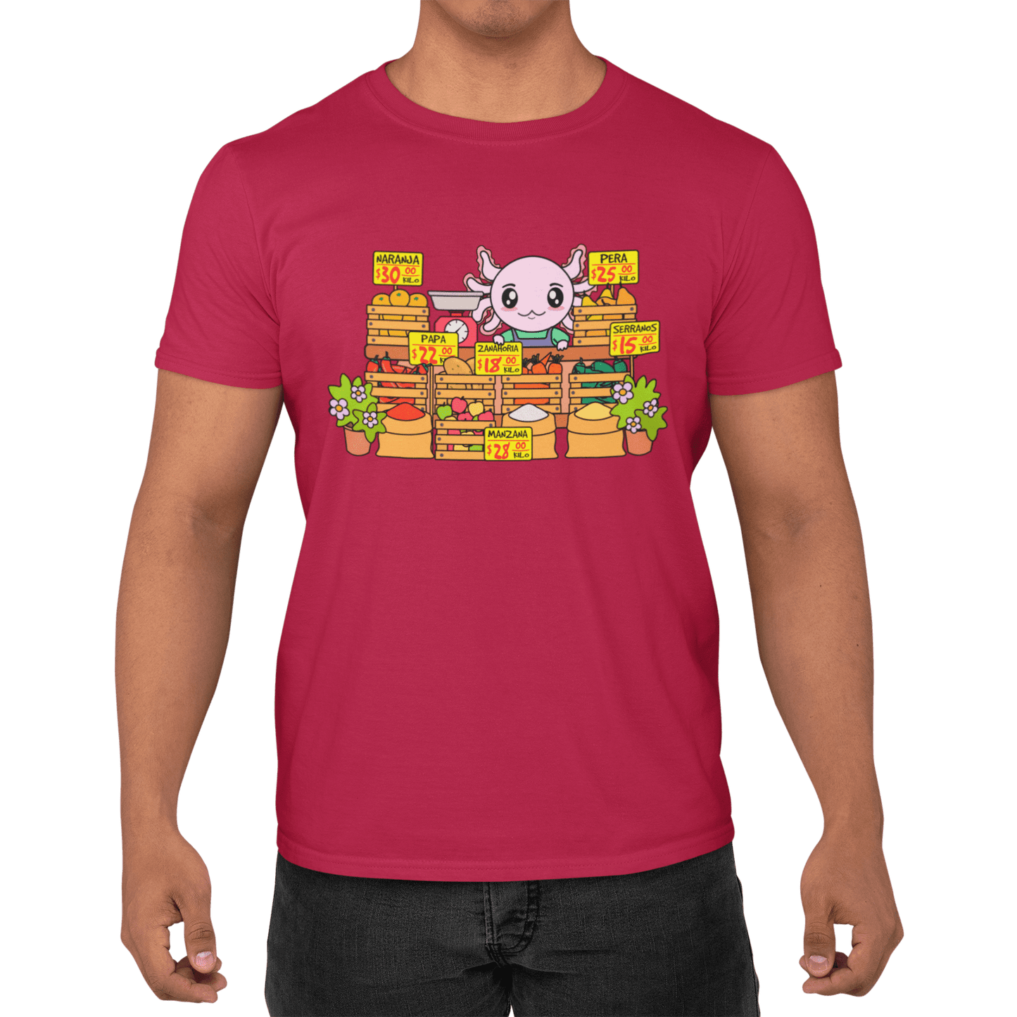 Playera Axolotzin Marchante Ajolote Adulto E Infantil