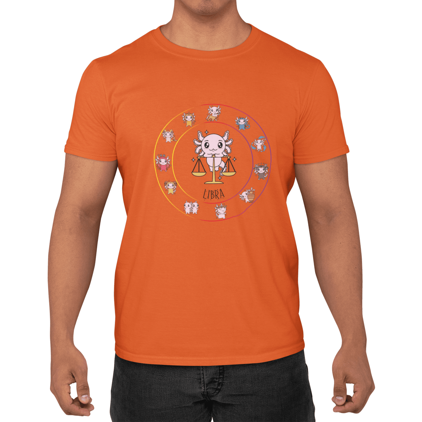 Playera Horoscopos Libra Axolotzin Ajolote Adulto E Infantil