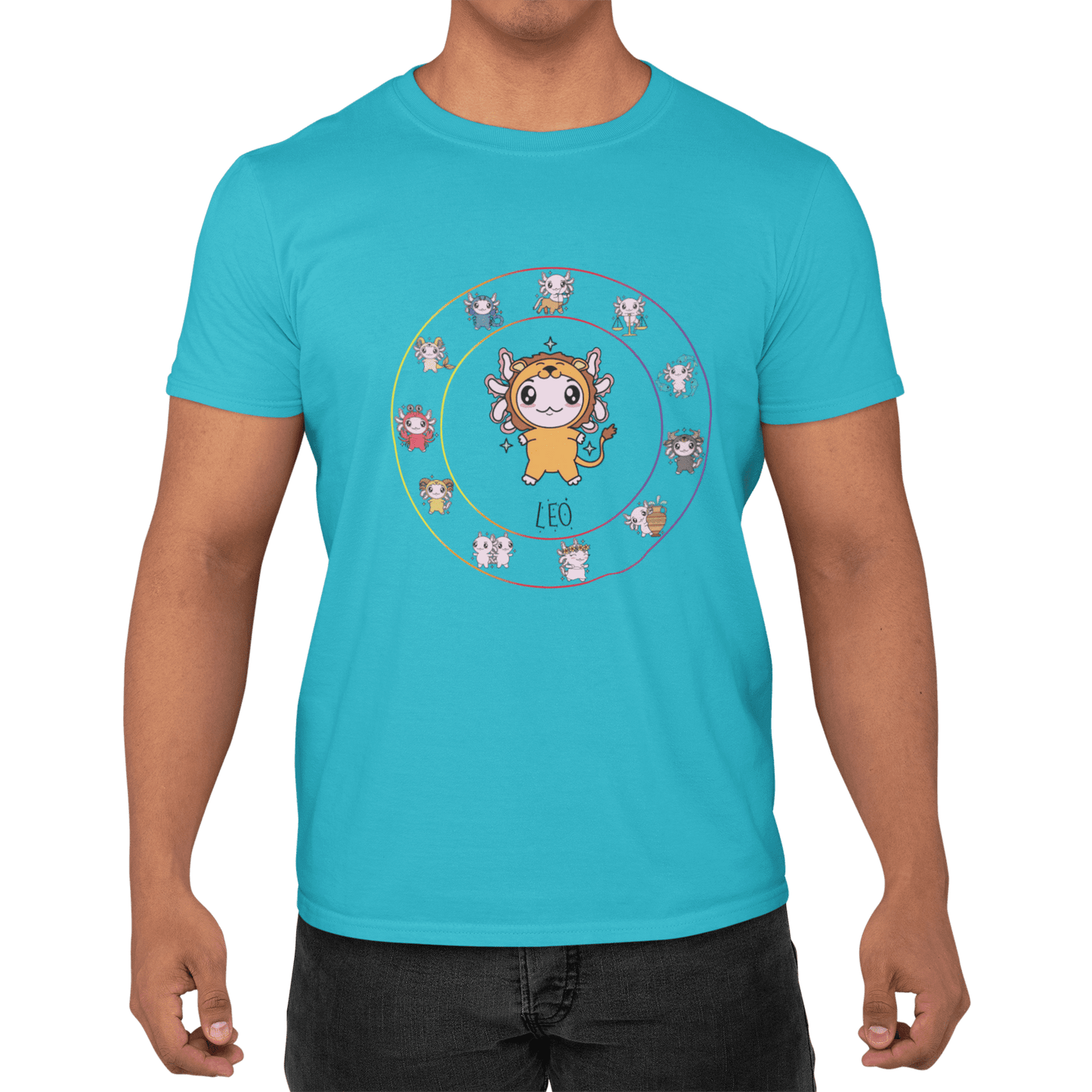 Playera Horoscopos Leo Axolotzin Ajolote Adulto E Infantil