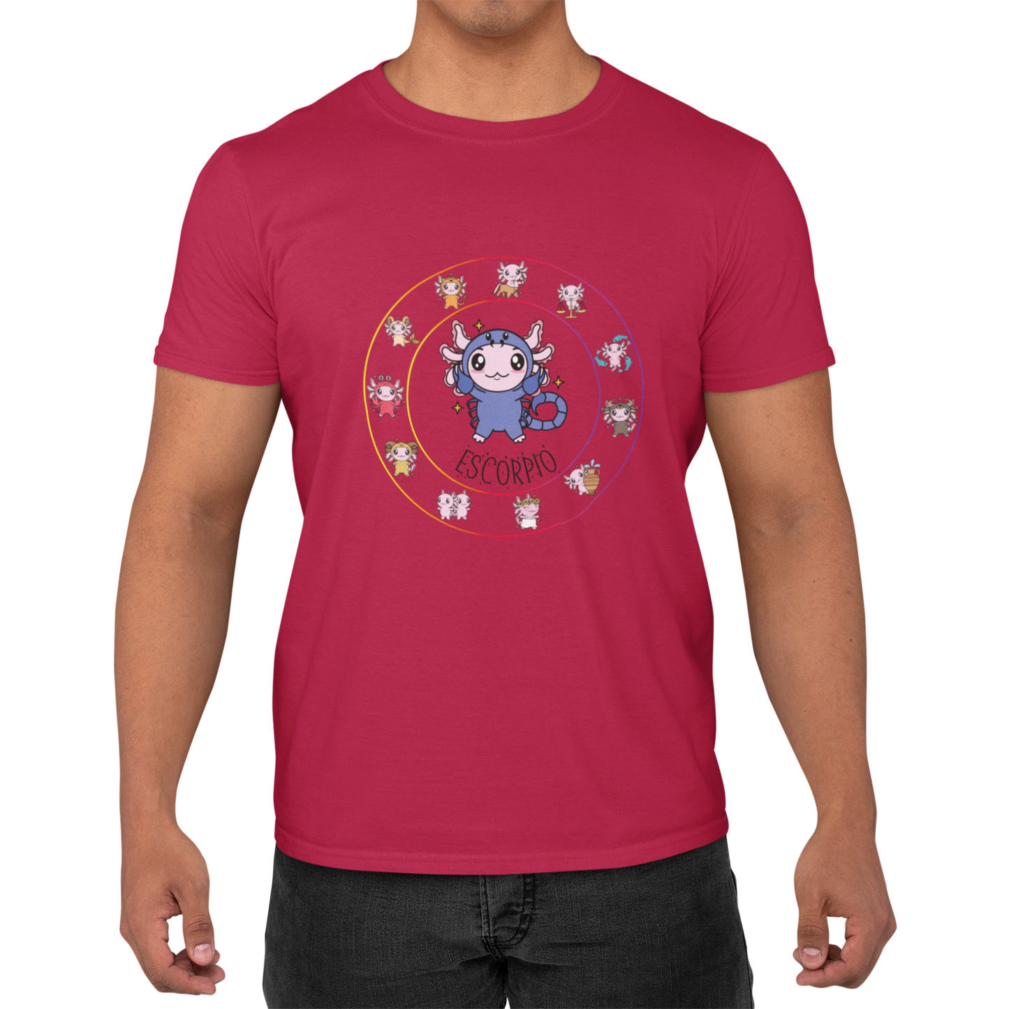 Playera Horoscopos Escorpio Axolotzin Ajolote Adulto E Infantil