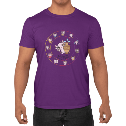 Playera Horoscopos Acuario Axolotzin Ajolote Adulto E Infantil