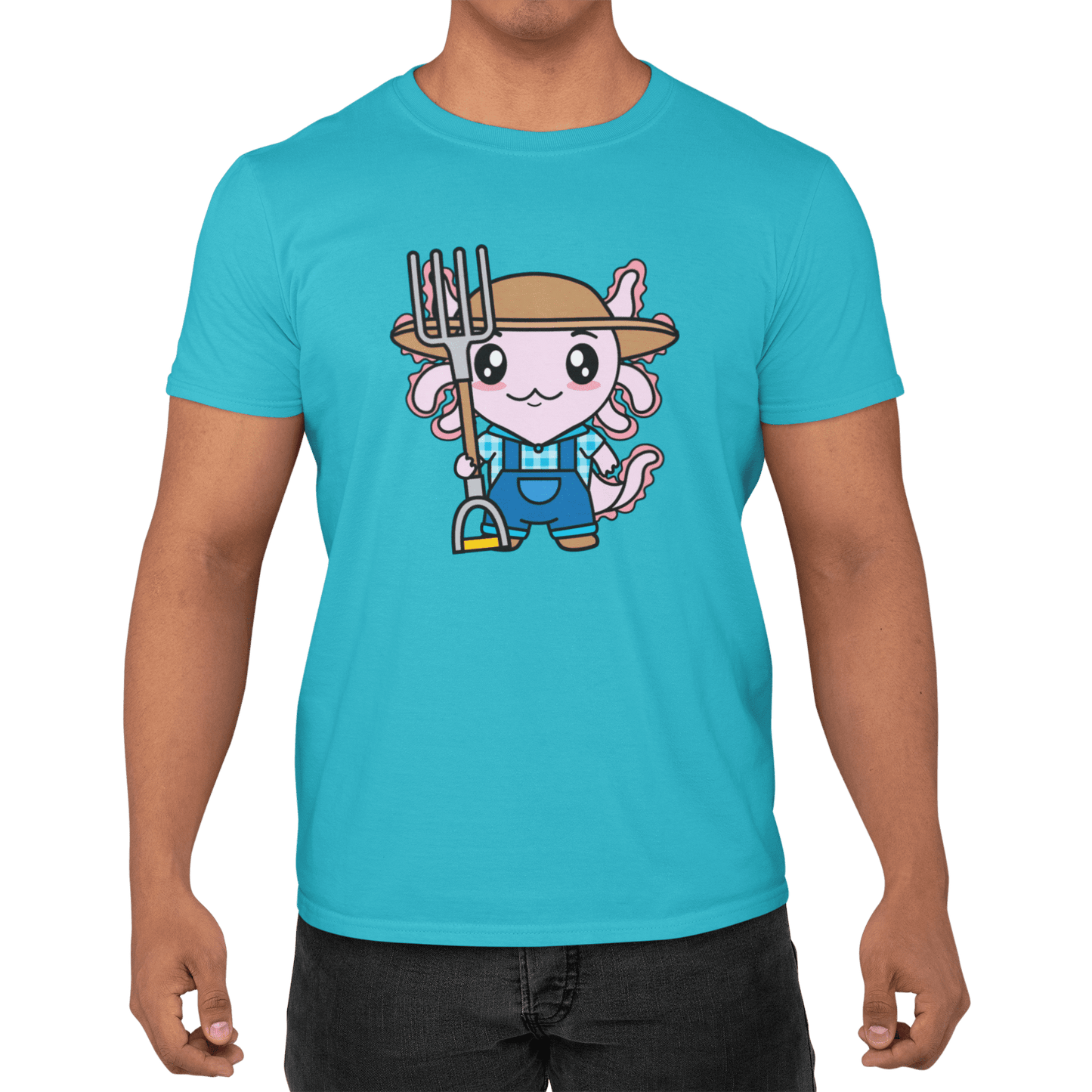 Playera Axolotzin Granjero Ajolote Adulto E Infantil