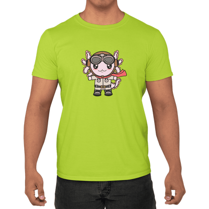 Playera Axolotzin Aviador Ajolote Adulto E Infantil