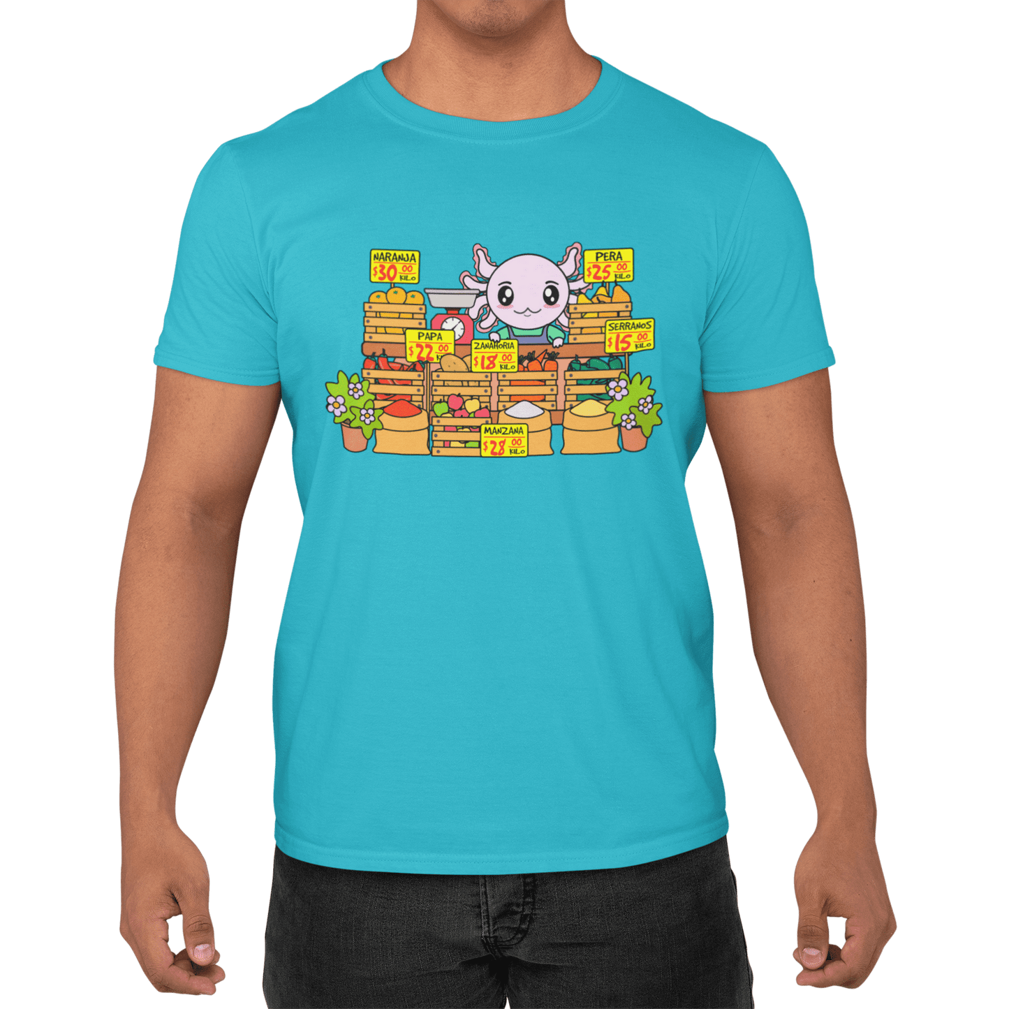 Playera Axolotzin Marchante Ajolote Adulto E Infantil