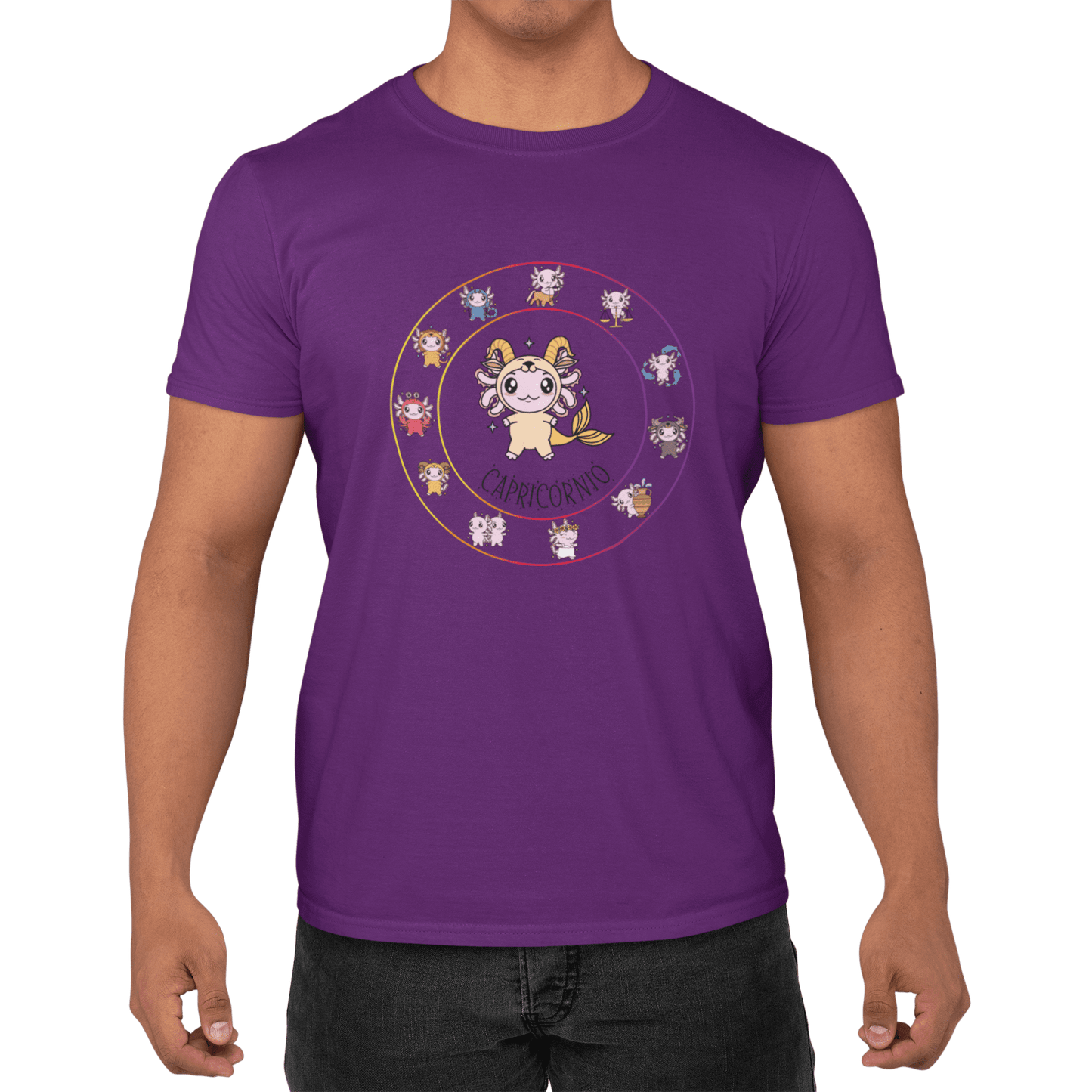 Playera Horoscopos Capricornio Axolotzin Ajolote Adulto E Infantil
