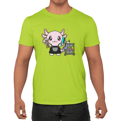 Playera Axolotzin Barbero Ajolote Adulto E Infantil