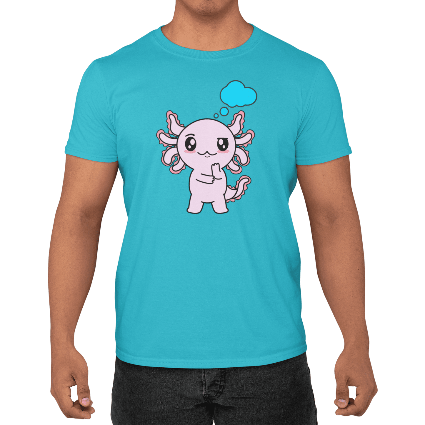 Playera Axolotzin Pensando Ajolote Adulto E Infantil
